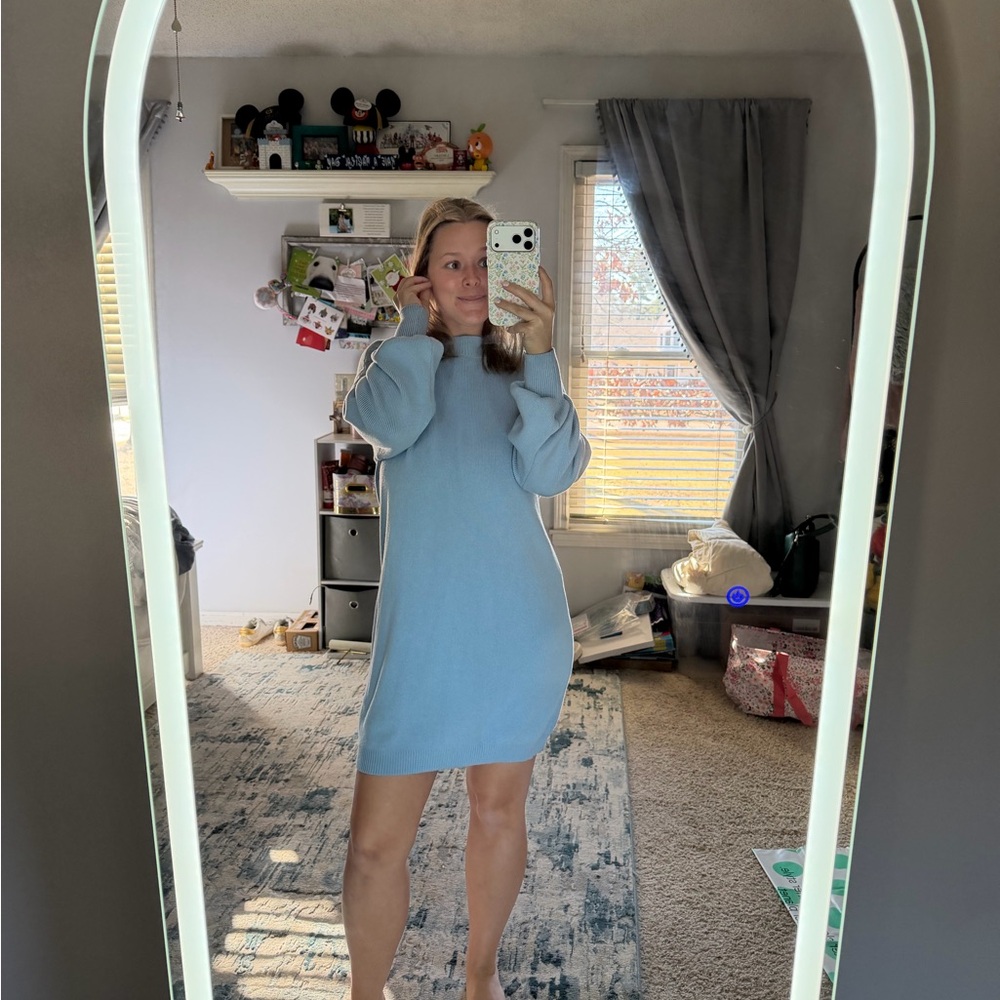 Elegant Blue Women's Dress